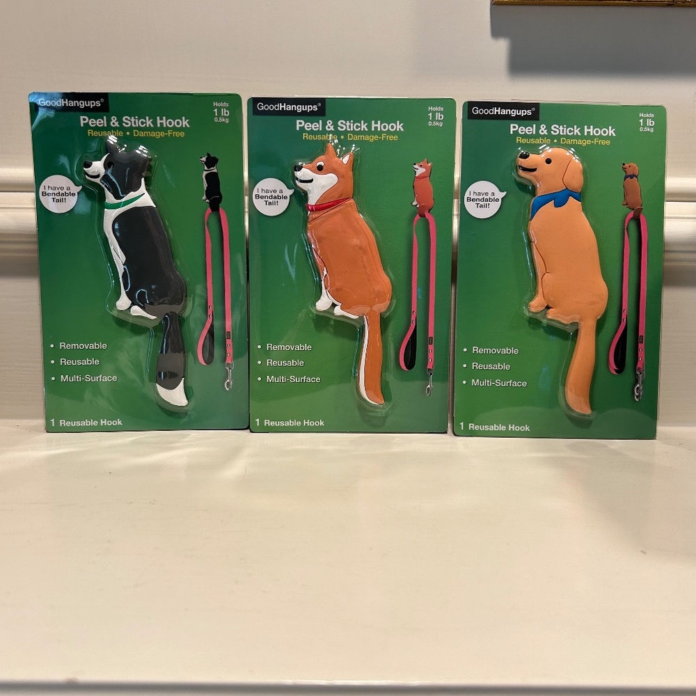 Good Hangups Peel and Stick Reusable Hooks - Dogs